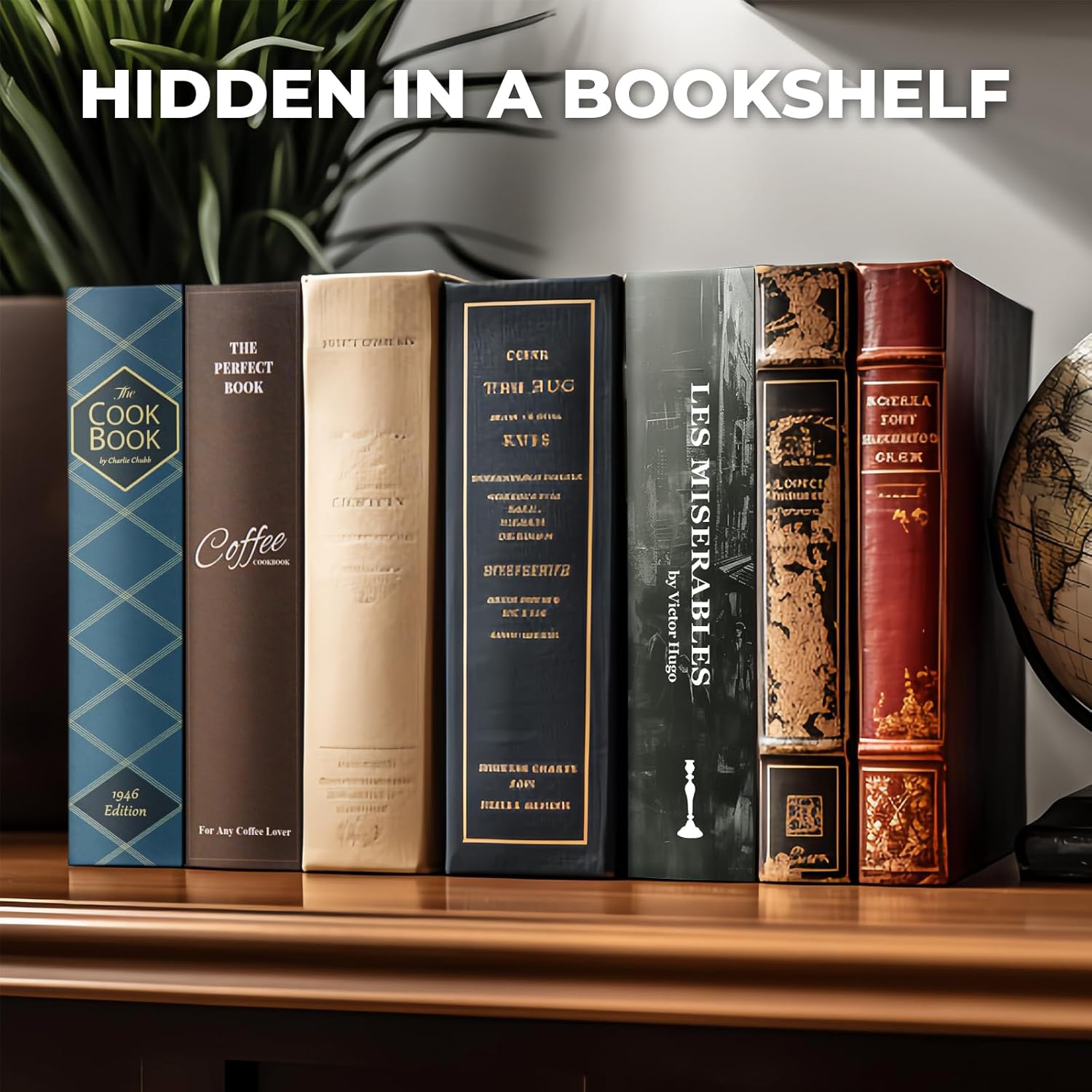 Les Miserables Book Safe, Hidden Compartment with Combination Lock, Fireproof Protection, Secret Diversion Safe - 9.5 x 6.2 x 2.2 Inch