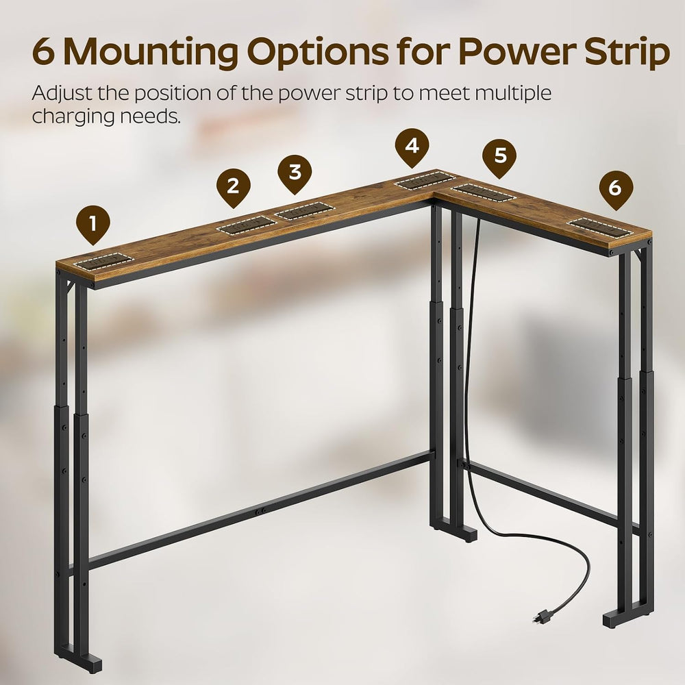 YATINEY 70.9" Narrow Console Table with Adjustable Height (27.6"-35...