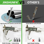 JINSHUNFA Adhesive Wall Hooks for Hanging Heavy Duty Towel Coat Hooks Waterproof Transparent Hook for Bathroom Shower Kitchen Keys Door Outdoor Home Improvement Utility Hook 8 Pack