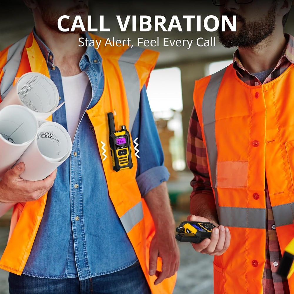 Radioddity HD-1 Waterproof Walkie Talkies IP67 Heavy Duty Floating, 2 Pack