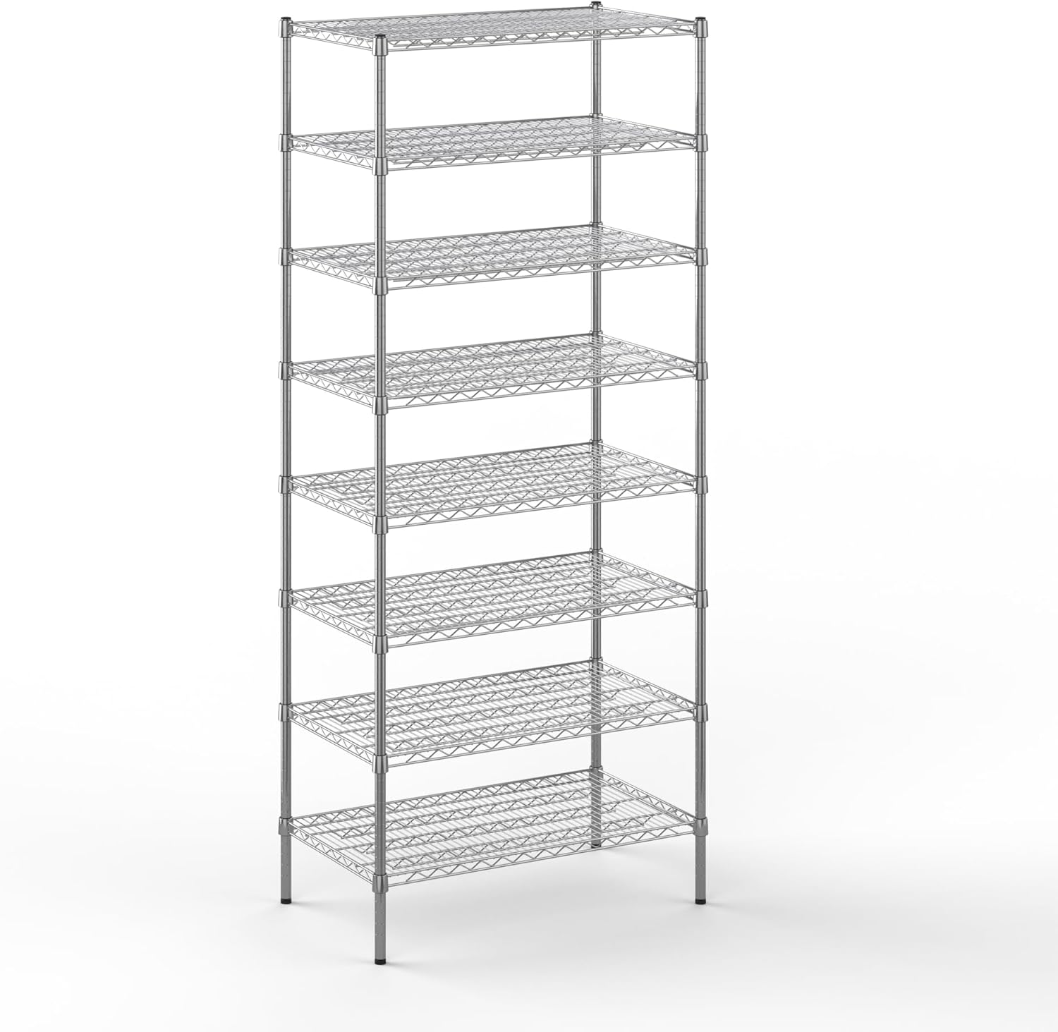 21" Deep x 36" Wide x 86" Height Wire Shelving Kit | 8-Tier | NSF Commercial Storage Rack Unit