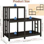 METYERRY 5-Tier Mini Fridge Stand, Bakers Rack with Storage,Multi-Purpose Microwave Stand,Mini Fridge Cabinet,Mini Fridge Shelf for Office,Kitchen,Living Room,Coffee Bar,Black