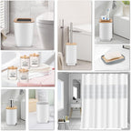 IMAVO Bathroom Accessories Set,White Bathroom Set,11 Pieces Bathroom Accessory Set,Trash Can for Bathroom Accessories Décor and Housewarming Gifts