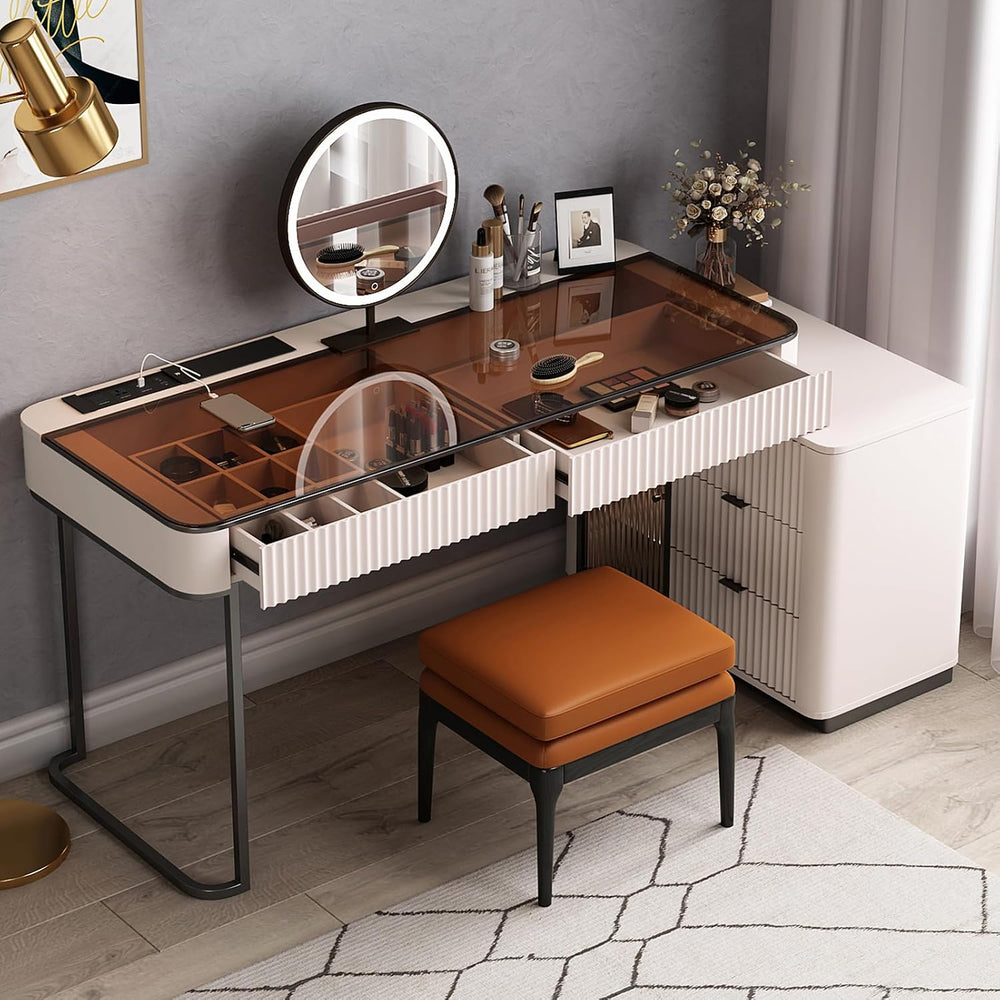 Larits Makeup Vanity, Very Easy to Assemble，Dressing Table Desk in one, Super...