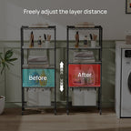 SINGAYE Shelf Closet Wire Shelving：Adjustable Metal Unit for Laundry Room Organization Bathroom Kitchen Home Storage with Wheels Pantry Rack Shelves