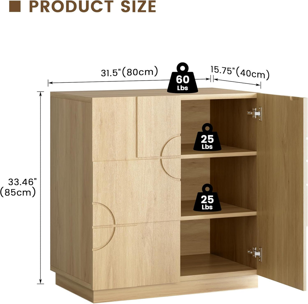 LVSOMT Sideboard Buffet Cabinet with Storage, Modern Accent Cabinet with Door...