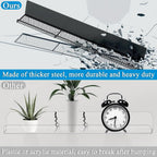 DTUQYX Metal Magnetic Book Shelf: 2-Pack 17” Magnetic Bookshelves for Whiteboard with 2 Pen Containers Strong Adsorption, Durable Floating Book Display Shelf, Movable Office File Holder (Black)