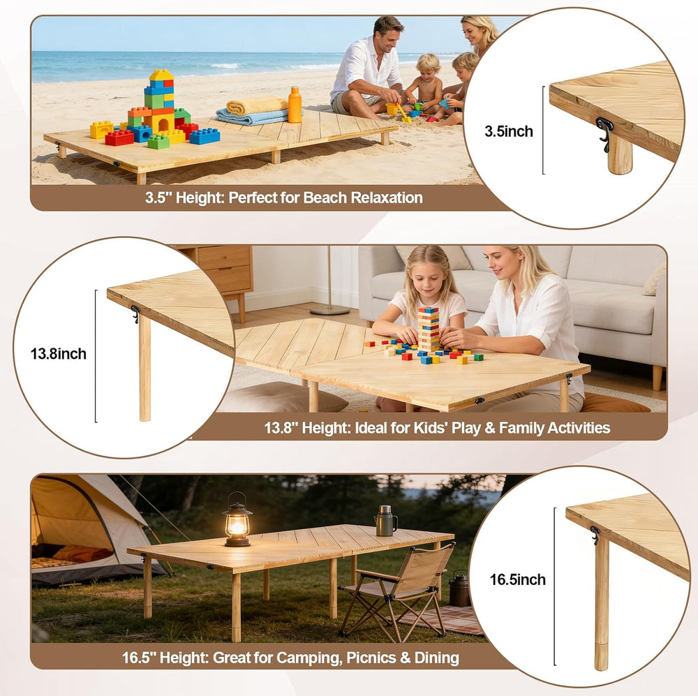 44x22 Low Floor Folding Picnic Table