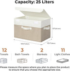 GRANNY SAYS Storage Bins with Lids, Decorative Storage Boxes, Clothes Stoarge Bins, Shelf Baskets, Closet Storage Bins for Clothing, Collapsible Storage and Organization, 2-Pack