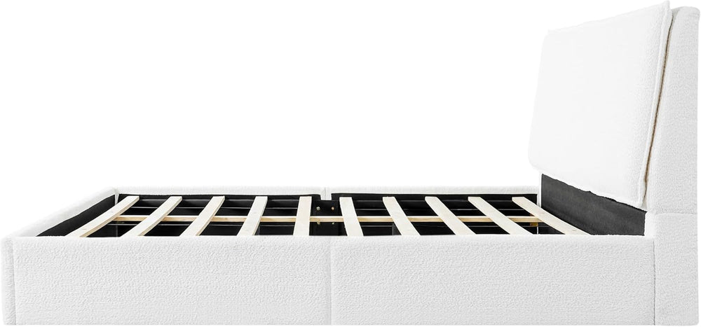 Christopher Knight Home Jamaiya Boucle Upholstered Queen Size Bed Frame with ...