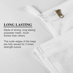 Reusable Mesh Laundry Bags, Delicates Garment Washing Bags for Travel/College, Durable Zipper Closure (2 Large 1 Medium)