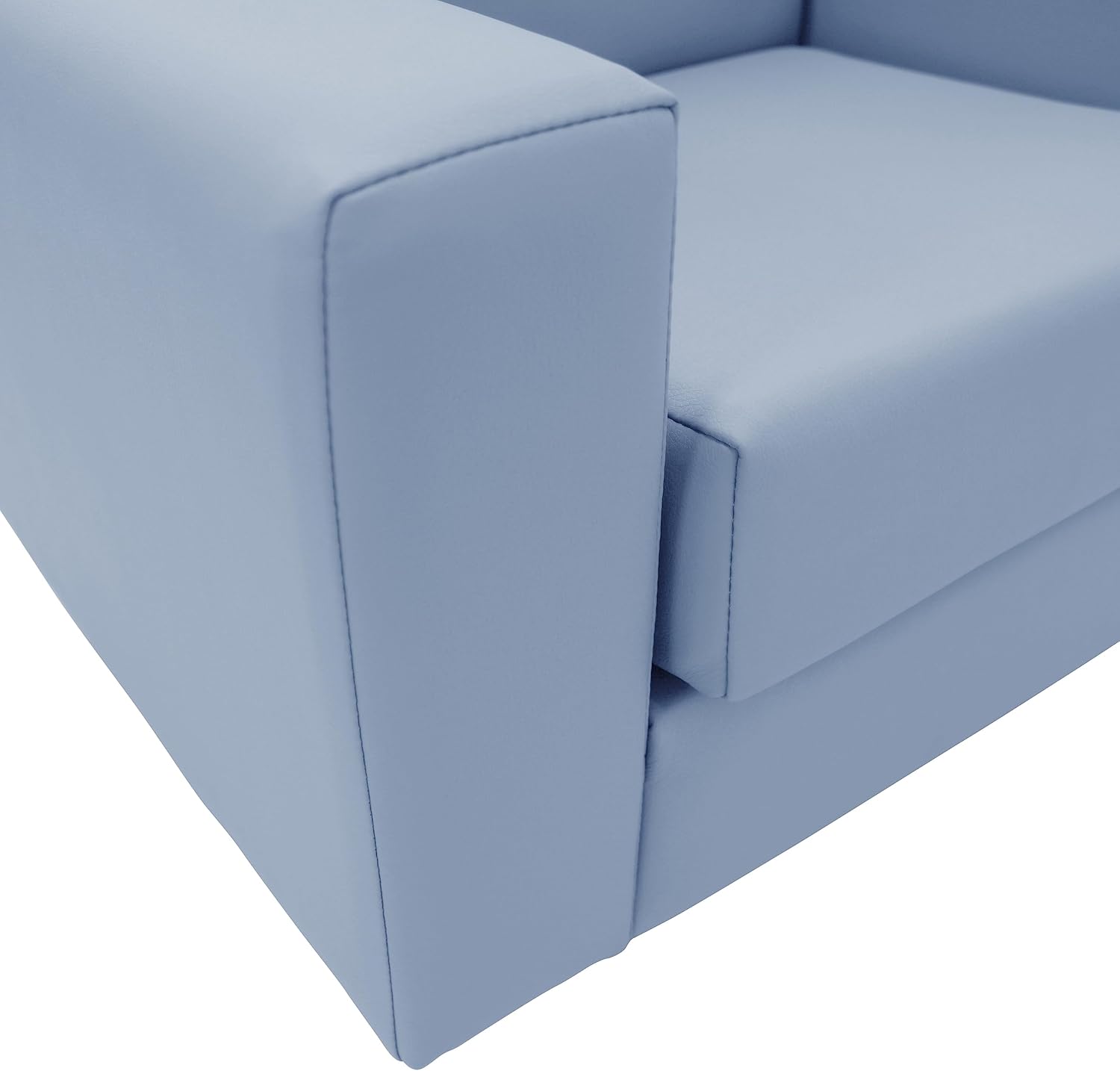 Factory Direct Partners SoftScape Inspired Playtime Classic Reading Chair, Children's Commercial-Grade Upholstered Furniture for Home, Daycare, Preschool; Modern Design - Powder Blue, 14472-PB