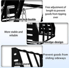 Steel Vertical Long Parts Storage Rack, Lumber Storage Rack 1500 LBS Capacity, Heavy Duty Standing Bar Rack with Safety Chain for Garage Workshop Factory, 4 Bays, Black,