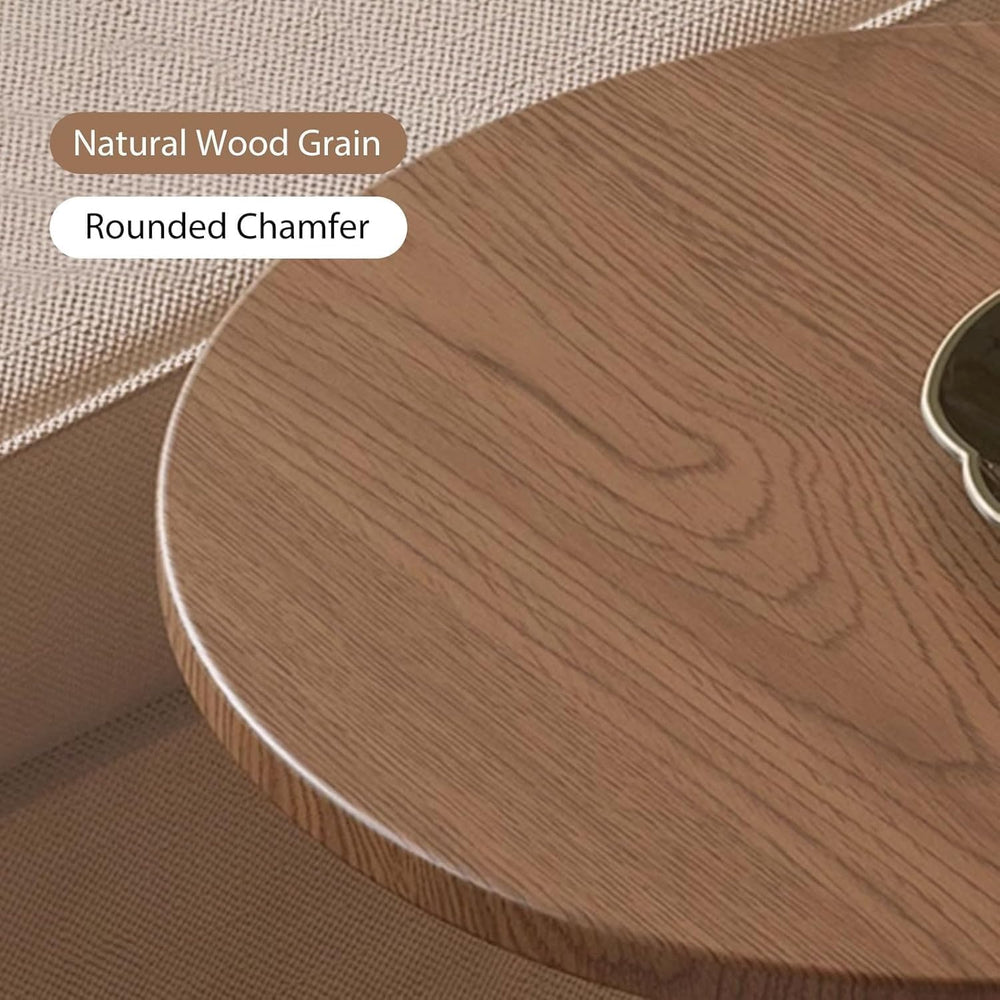 Vintage Round Side Table Small Space End Table for Couch Living Room Stable M...
