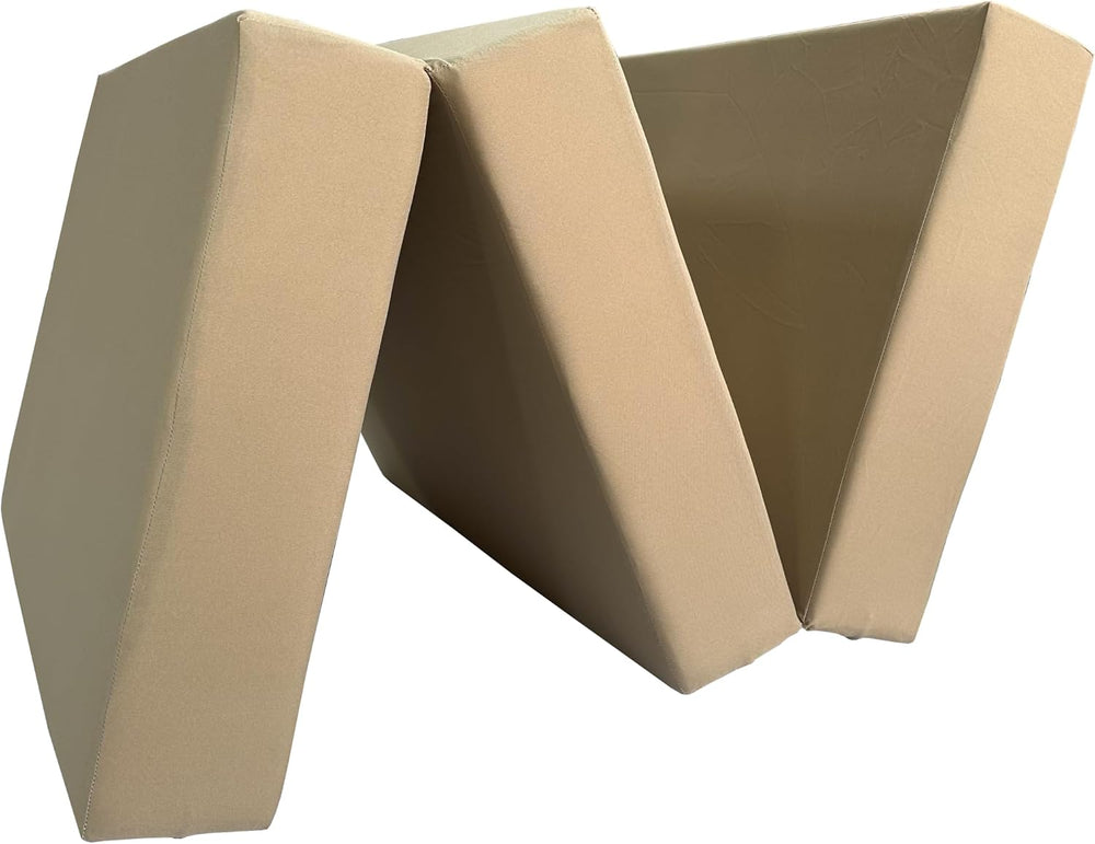 D&D Futon Furniture Tan Trifold Foam Beds, Shikibuton, Tatami Cushion Top...