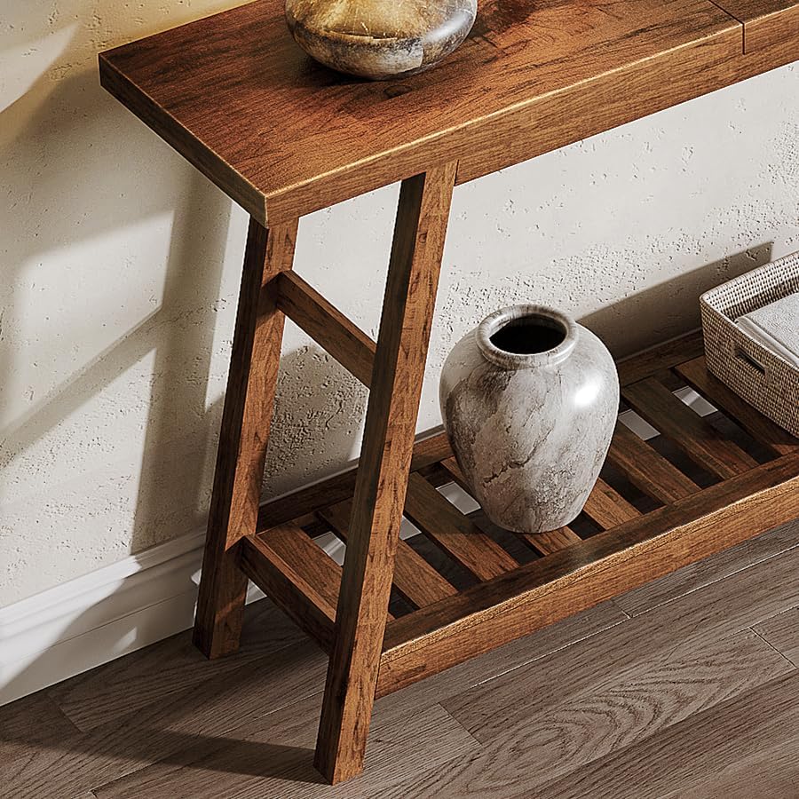 ChooChoo 70.9 Inch Long Console Tables for Entryway, Hallway Table, 2-Tier | ...