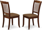 East West Furniture DODA7-MAH-C 7 Piece Modern Dining Table Set Consist of a Rectangle Wooden Table with Butterfly Leaf and 6 Linen Fabric Dining Room Chairs, 42x78 Inch, Mahogany