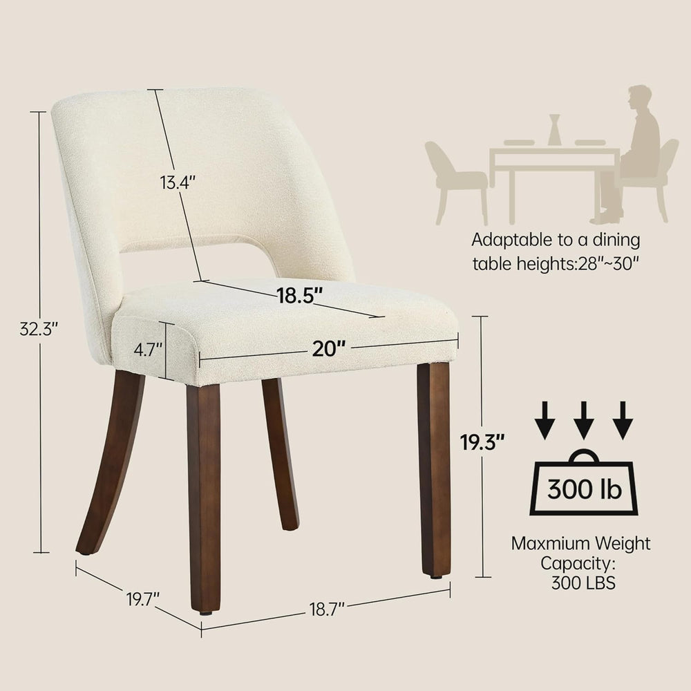 Usaint Wooden Dining Chairs Set of 4, Modern Upholstered Dining Room Chair Ki...