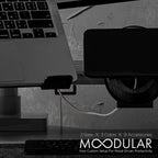 Moodular Add-ons Cable Organizer 2 Pack [Accessory Only - Requires Moodular Wooden Monitor Stand Slide Rails for Use] Black MSA-CO