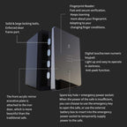 Home Safe, Fingerprint Password Safe Box with Key, Cabinets SafeBox for Home, Security Box, Biometric Safe, W-series 2.1Cubic feet