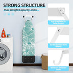 JUYSON Ironing Board Holder Wall Mount for T&Y Leg Ironing Board Hanger, Small Wall Mounted Ironing Board, Iron Holder Wall Mounted for Laundry Room