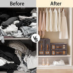 Bed Sheet Organizers and Storage (6 Pack, Queen & King Size) – Foldable Linen Closet Organizers with Window & Label, Zipper Bedding Storage Box for Sheets, Duvet Covers, Pillow Cases – Gray