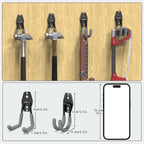 3-H Garage Wall Hooks 10 Pack, Garage Hooks Heavy Duty with Extra Welding Spots, Wall Storage Organizer for Hanging for Garden, Lawn, Yard (Grey)