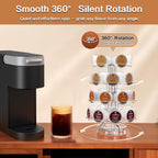 Coffee Pods Holder Acrylic Carousel Compatible with 30 Nespresso Vertuo Capsules And Keurig K-cup Pods, Space-Saving Coffee Pod Storage Organizer for Small Countertop