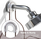 SRIWATANA Shower Caddy Organizer Hanging Over Head, Bathroom Shower Rack Hanger with Hooks for Razors - Bronze