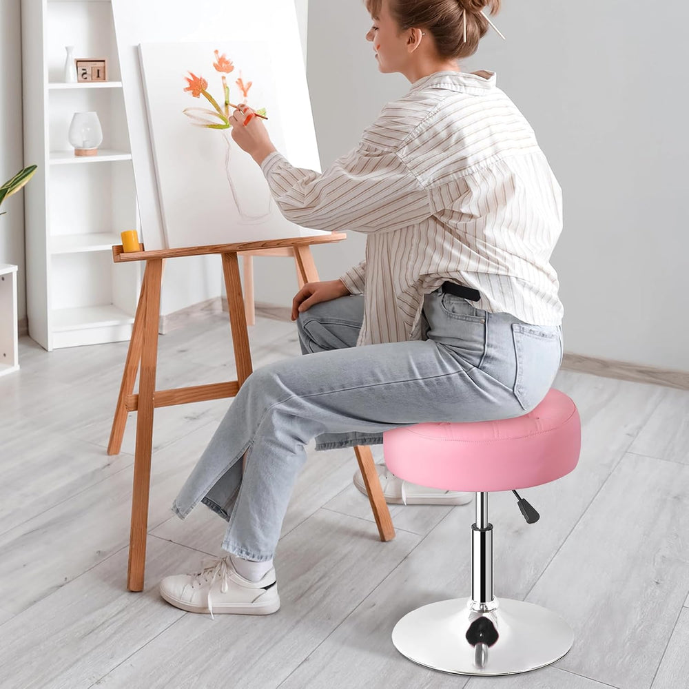 SUPER DEAL Vanity Stools for Makeup, Vanity Ottoman Chair with Adjustable Hei...