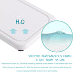2 Pcs Water Absorbing Stone Trays, Kitchen/Bathroom Sink Soap Dish, Diatomite Tray Used for Hand Soap & Cosmetic Bottles in The Modern Home, 4" W x 8.3" L, White