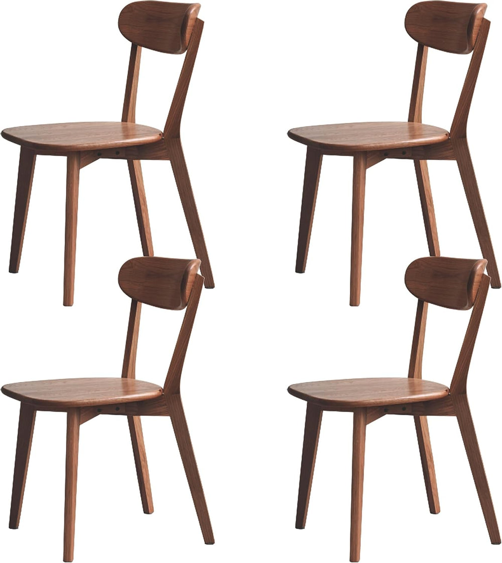 Modern Dining Chairs Set of 4, Solid Oak Wood Dining Chair with Comfortable B...