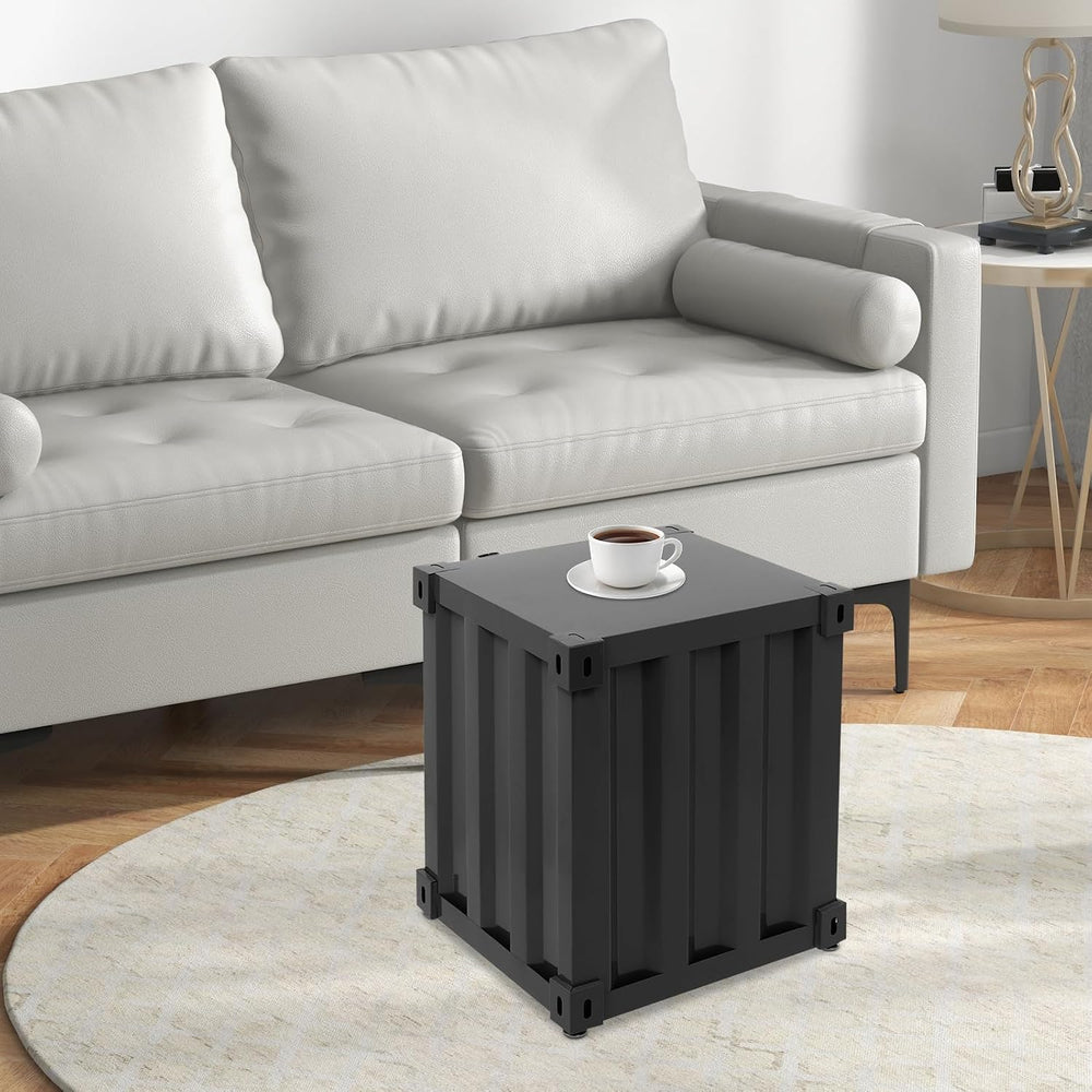 Side Table, Multifunctional Container Cabinet Style Side Table, Shipping Cont...