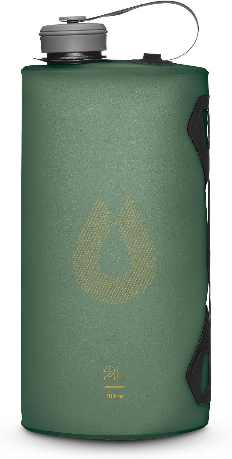 HydraPak Seeker Collapsible Camping Water Storage (2L, Sage Green)