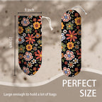 Flower Plastic Bag Holder, Wall Mount Grocery Bags Organizer, Washable Car Trash Bags, Kitchen Housewarming Gifts for Women Family Friends Grandma Mom, Kitchen Pattern Garbage Bag 59