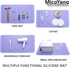 Silicone Dish Drying Mat for Multiple Usage,Easy clean,Eco-friendly,Heat-resistant Silicone Mat for Kitchen Counter or Sink,Refrigerator or Drawer Liner Light Purple 4XL 32 inches x 18 inches