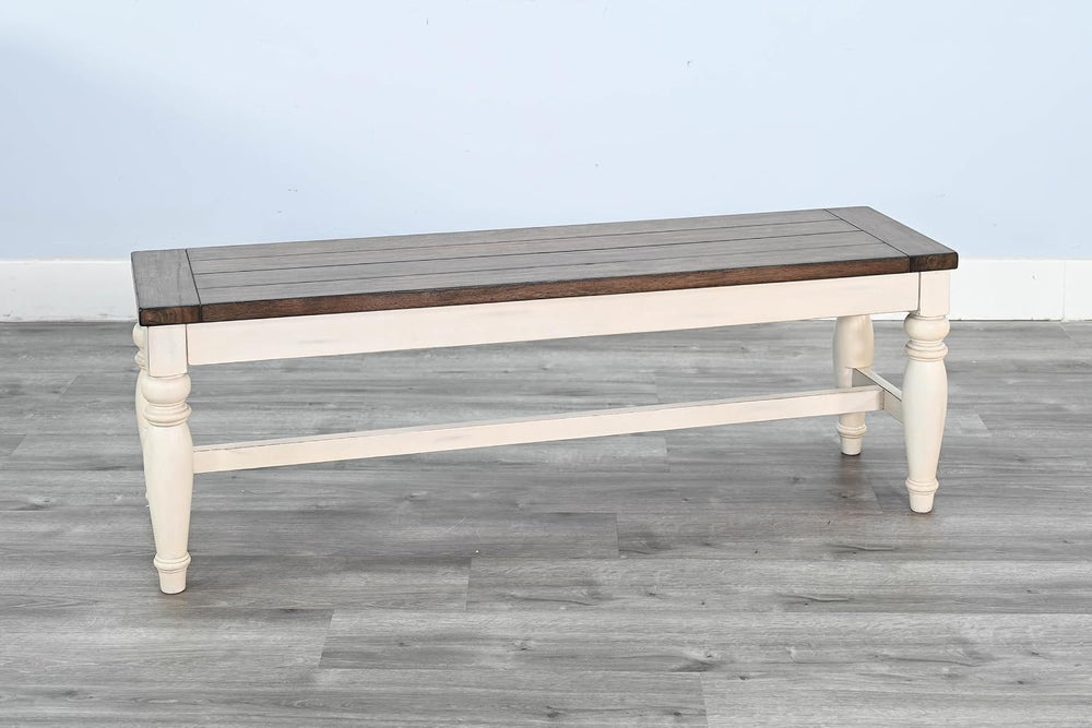 Sunny Designs Pasadena Bench with Mindi Veneer Seat