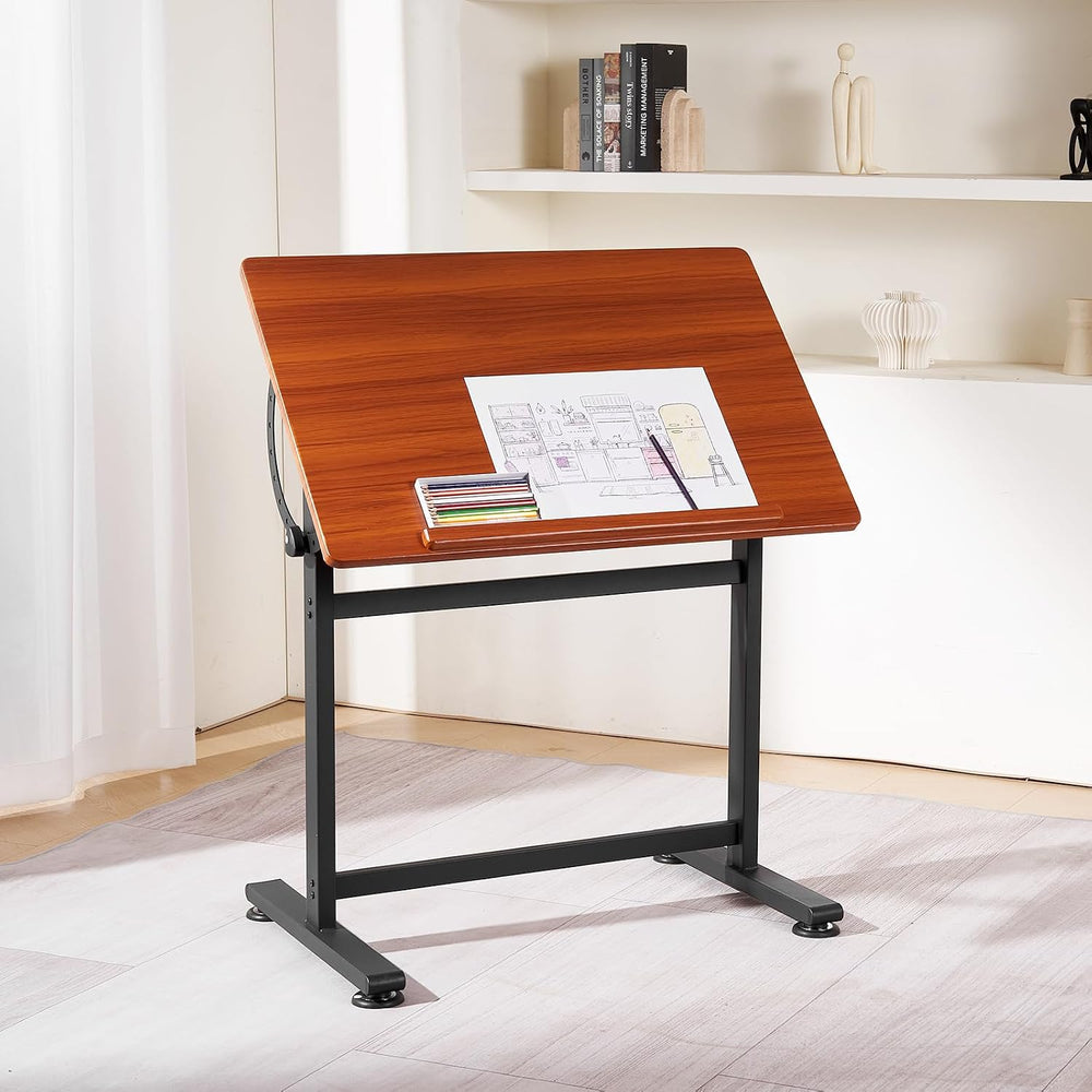 VEVOR Drafting Table, Adjustable 0°–90° Tilt Drawing Desk, Portable Artist Ta...