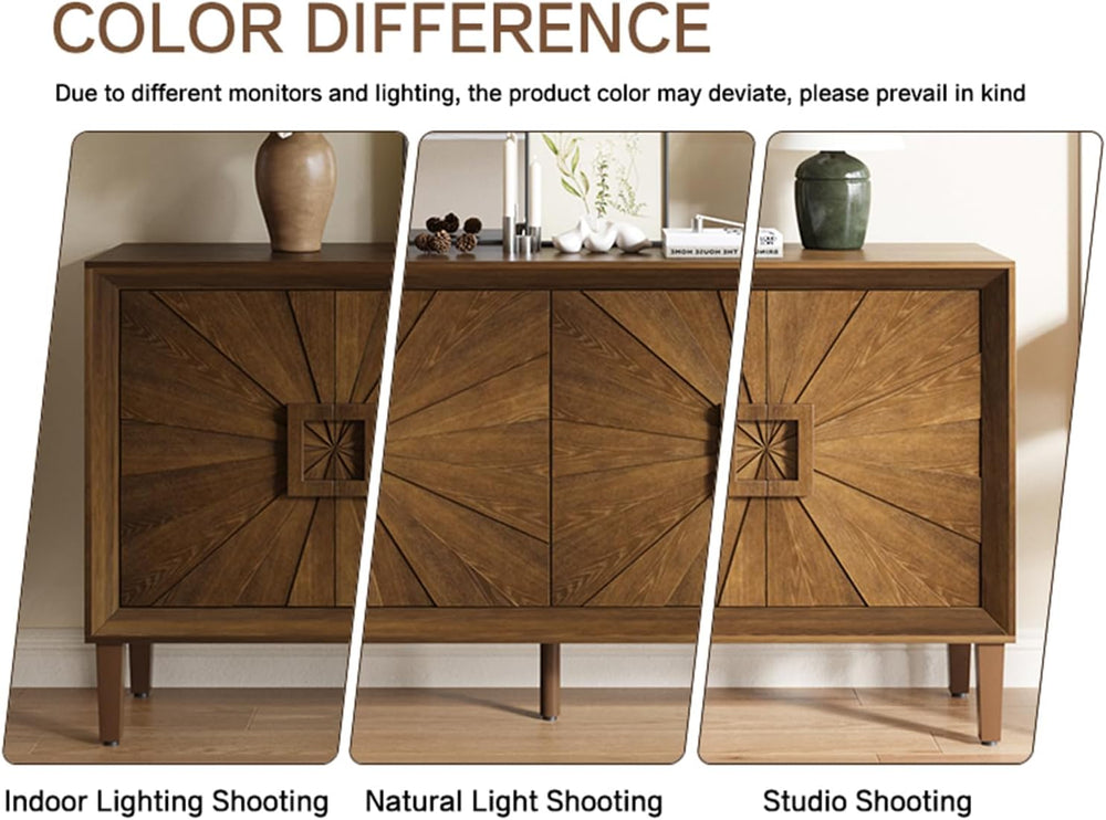 Large Buffet Sideboard Cabinet with Storage,60" Modern Cedenzas Buffet T...