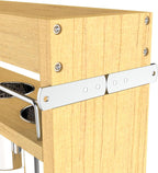 Pull Out Cabinet Organizer 5" Soft-Close Wood Pullout Shelf Organizer for Utilities Kitchen and Bathroom Base Cabinets, Slide Out Spice Rack