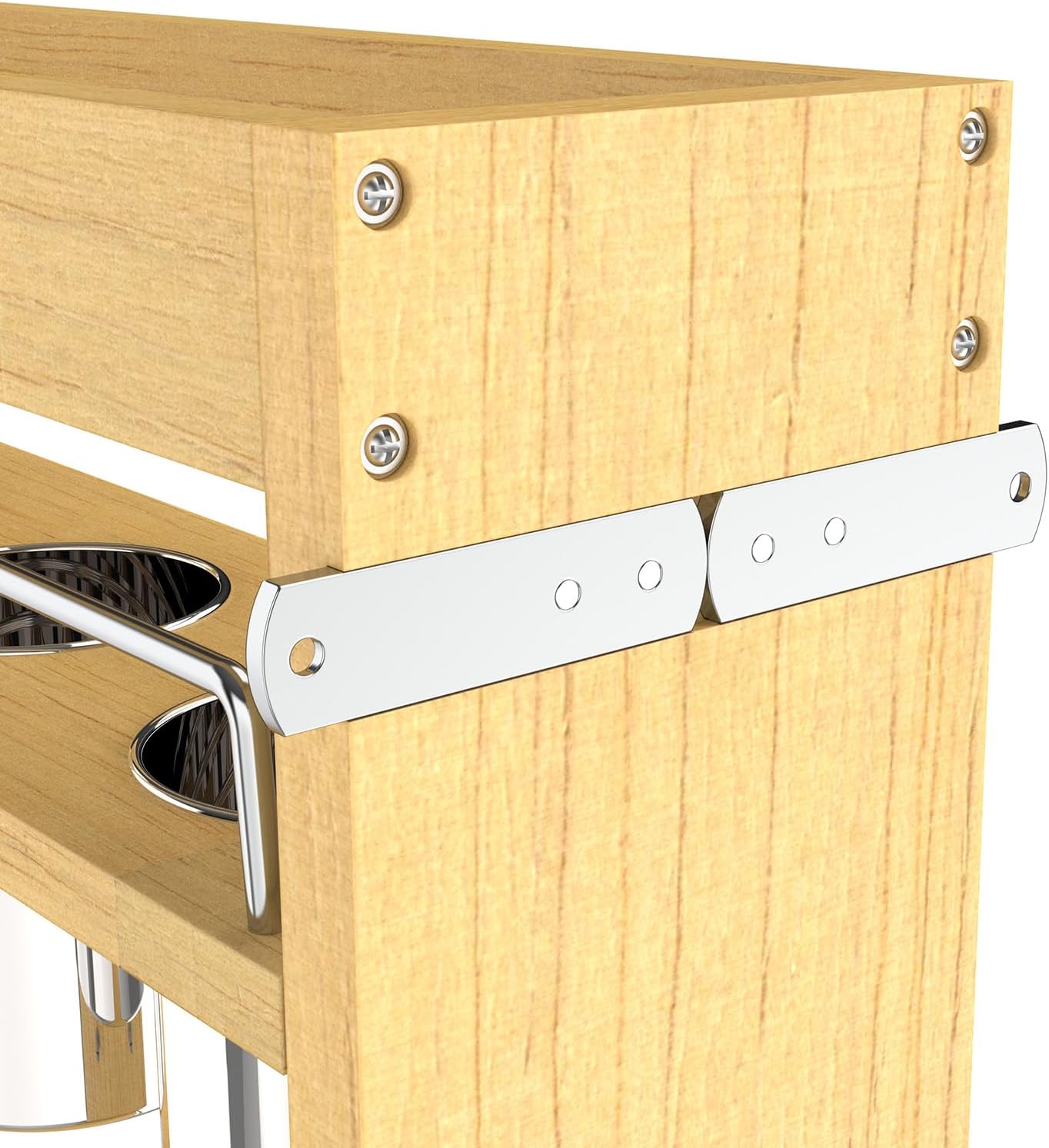 Pull Out Cabinet Organizer 5" Soft-Close Wood Pullout Shelf Organizer for Utilities Kitchen and Bathroom Base Cabinets, Slide Out Spice Rack