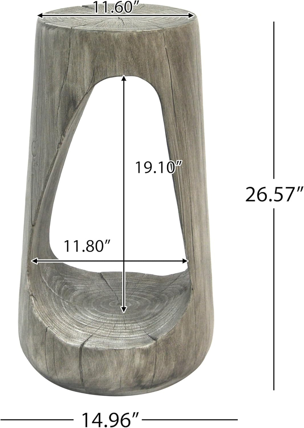 14.96" Side Table,Hollow Design End Patio Garden Stool Decorative Accent...