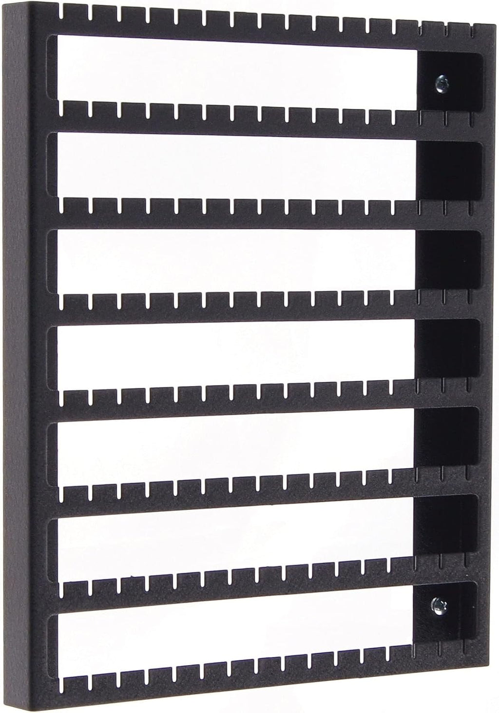 Angelynn's Wall Mounted Earring Holder Organizer Display for Women Small Earrings ONLY, Post Stud Dangle Pierced Earrings, Hanging Closet Jewelry Storage Rack, Luka Black 9"x11"