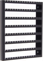 Angelynn's Wall Mounted Earring Holder Organizer Display for Women Small Earrings ONLY, Post Stud Dangle Pierced Earrings, Hanging Closet Jewelry Storage Rack, Luka Black 9"x11"