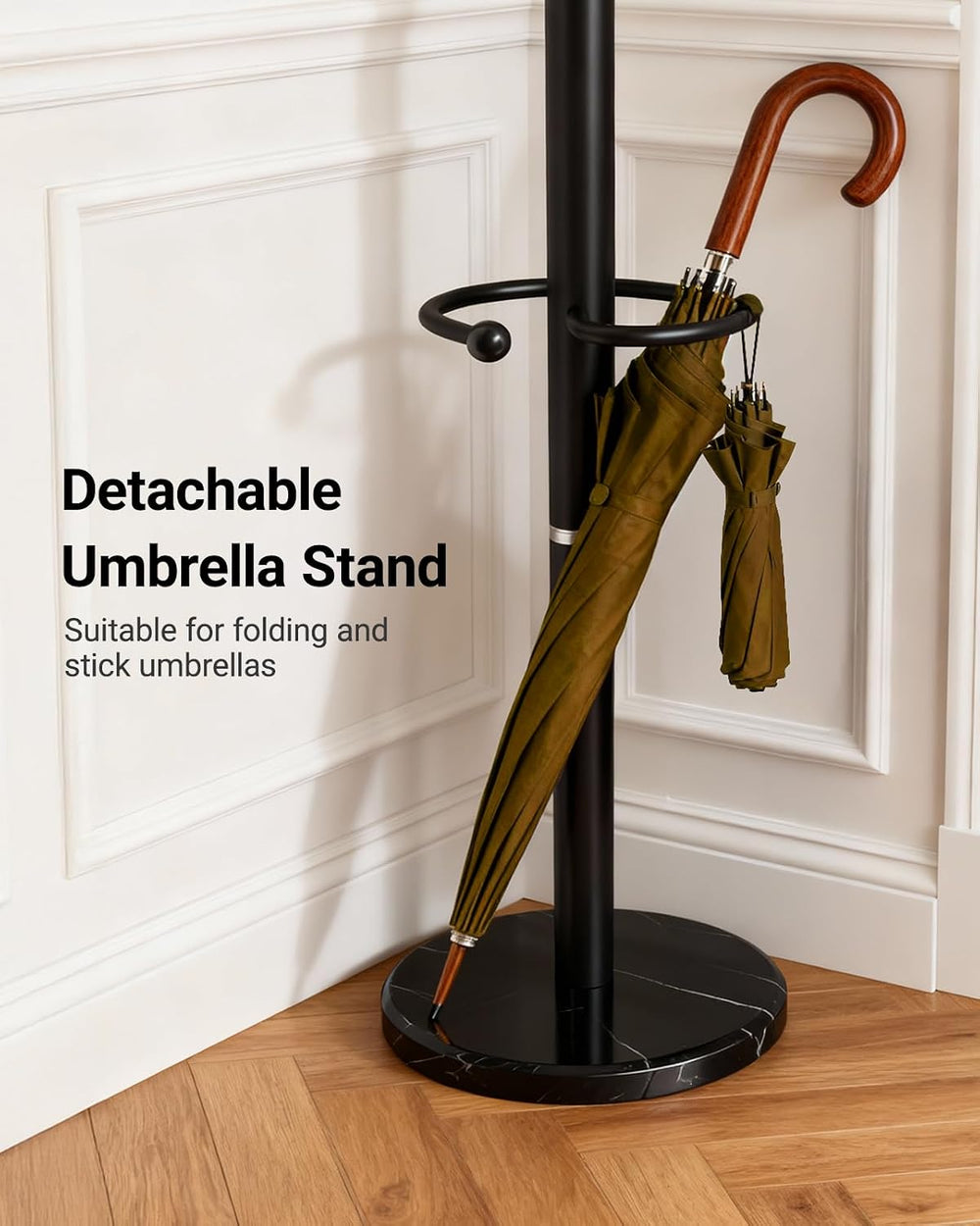 Pipishell Metal Heavy Duty Coat Rack with Sturdy Marble Base, Coat Tree with ...