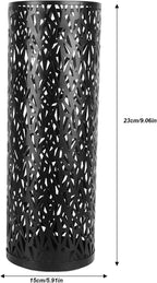 Sorandy Metal Umbrella Holder, Round Freestanding Umbrella Stand, Hollowed Pattern Stand with Quick Drying Design, Ideal for Entryway, Office & Home (S 62x50cm / 24.41x19.69in)