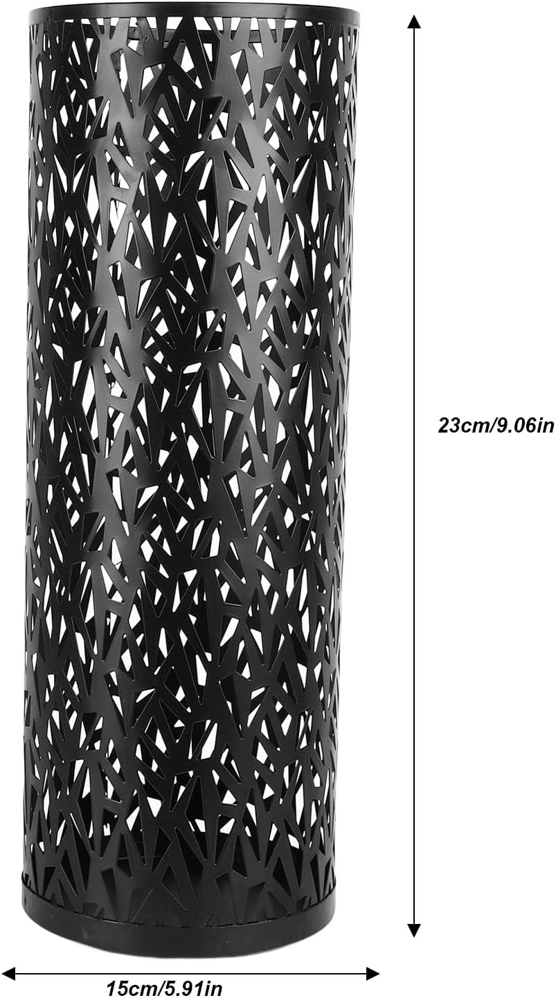 Sorandy Metal Umbrella Holder, Round Freestanding Umbrella Stand, Hollowed Pattern Stand with Quick Drying Design, Ideal for Entryway, Office & Home (S 62x50cm / 24.41x19.69in)