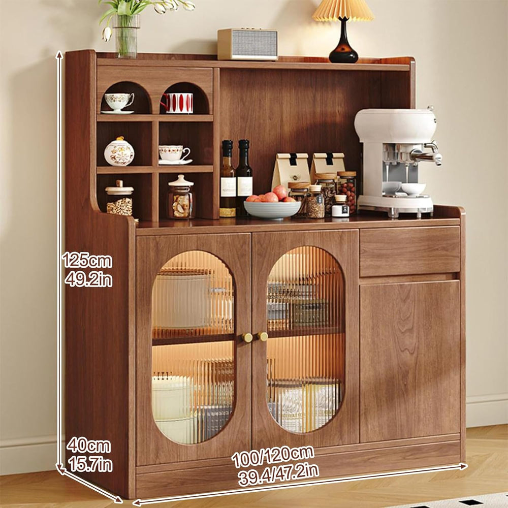 Kitchen Pantry Storage Cabinet, Tall Kitchen Storage Hutch Cabinet, Sideboard...