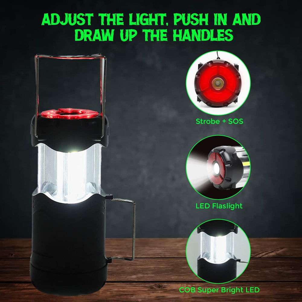 Rechargeable Camping Lantern - COB LED Lantern with USB Port | Waterproof Col...