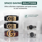 Acrylic 5-Layer Organizer & Display Case for Belts, Jewelry, Kitchen, and Closet Accessories - Transparent Storage for Watches, Rings, and Cosmetics